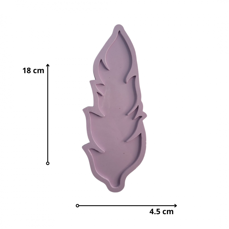 Molde Silic. p/res. (1294) Pluma 18x4,5cm.