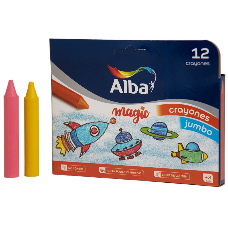 Alba Crayones Jumbo X12 (gruesos)
